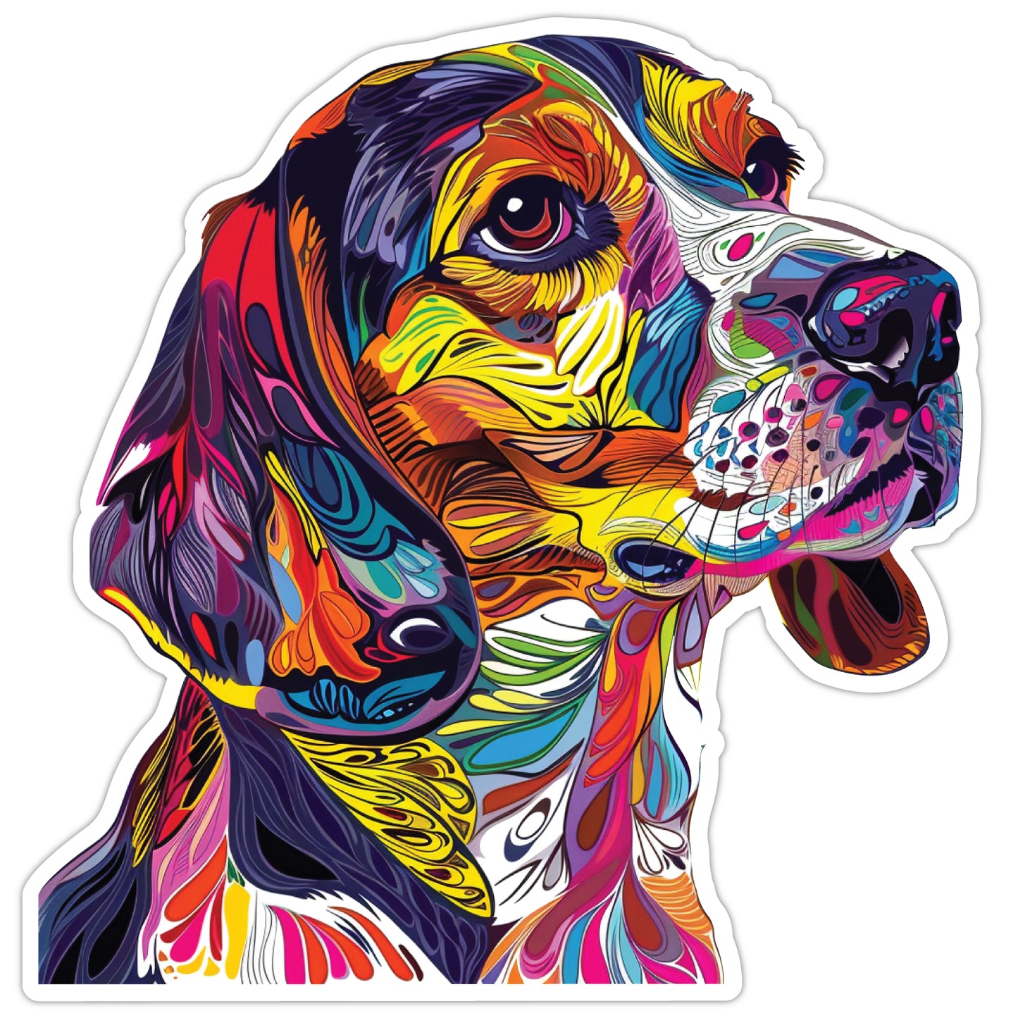 Colorful Dog Decals