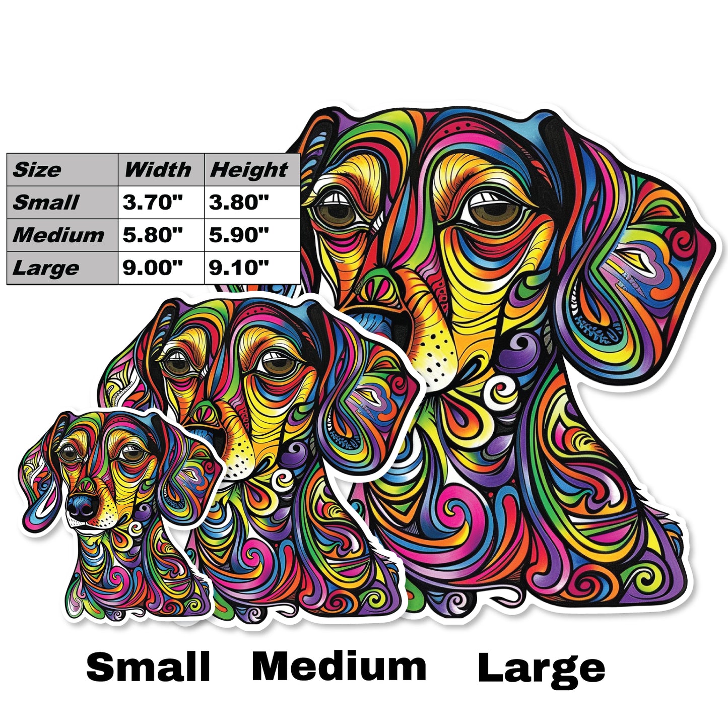 Colorful Dog Decals