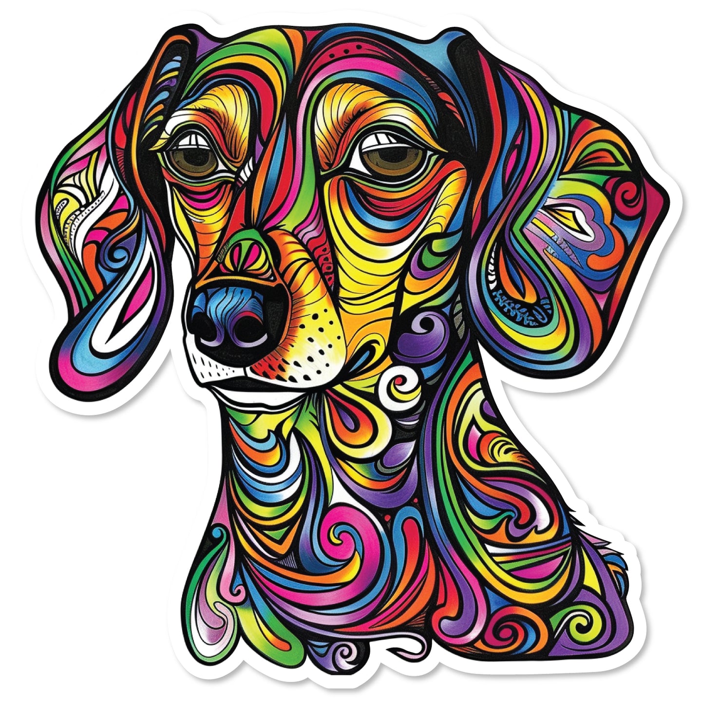 Colorful Dog Decals