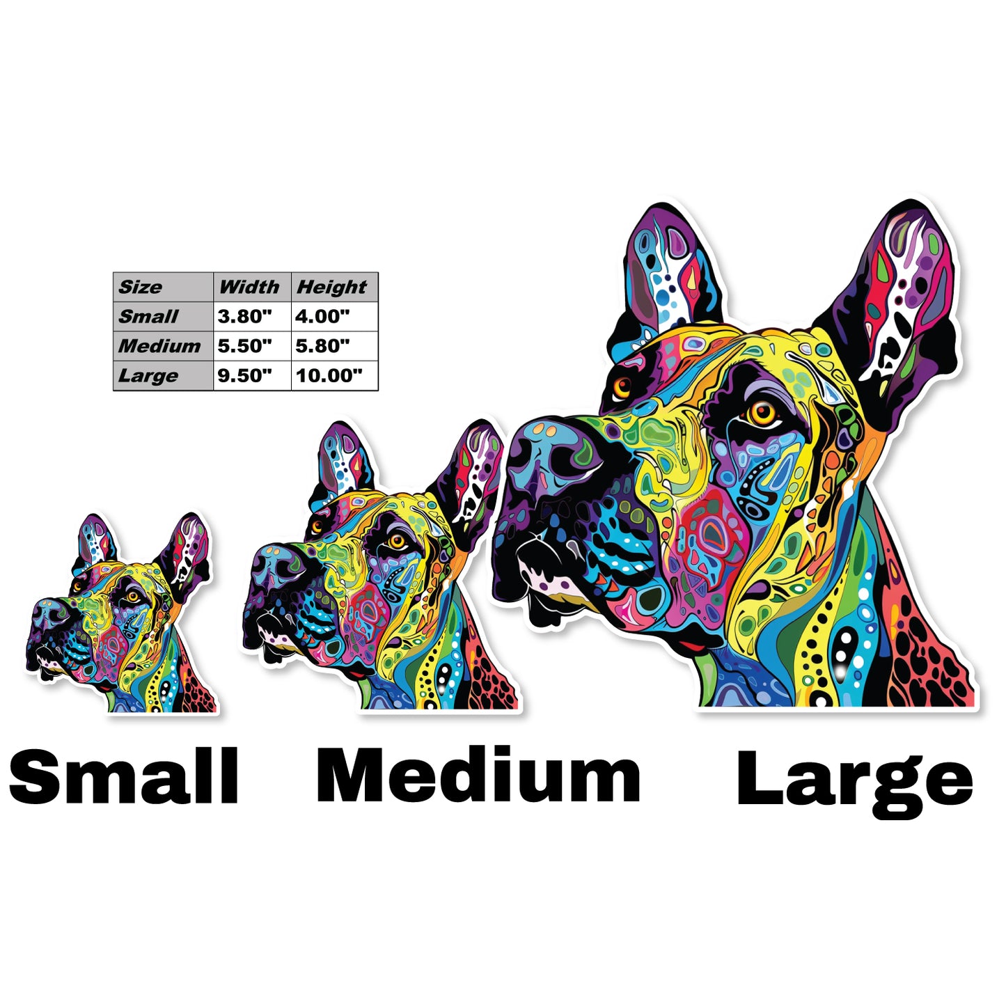 Colorful Dog Decals