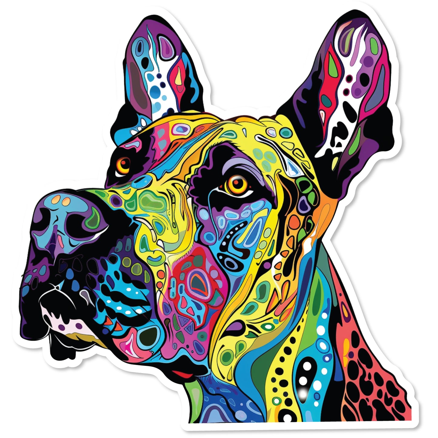 Colorful Dog Decals