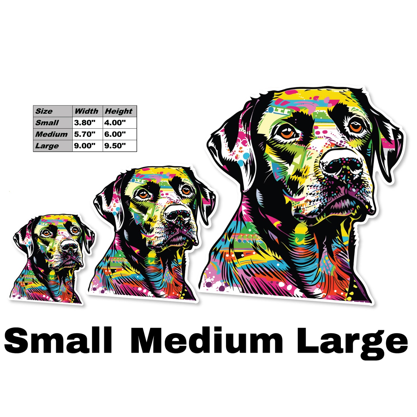 Colorful Dog Decals