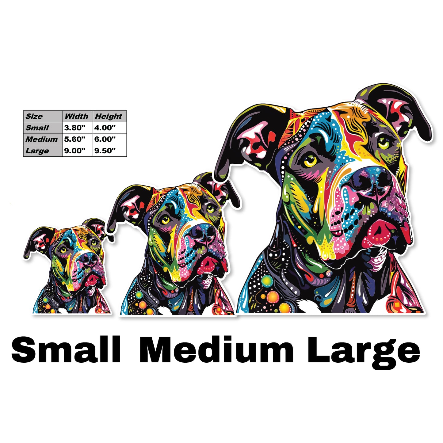 Colorful Dog Decals