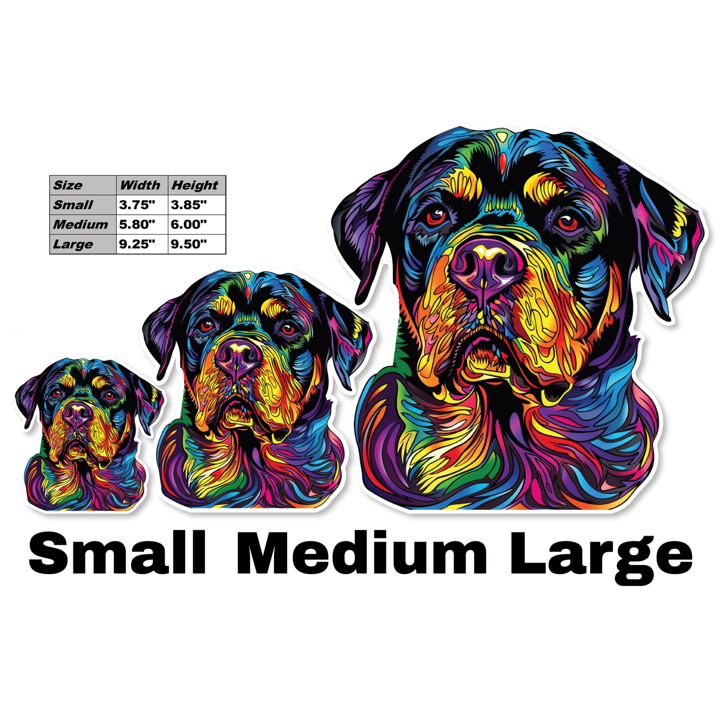 Colorful Dog Decals