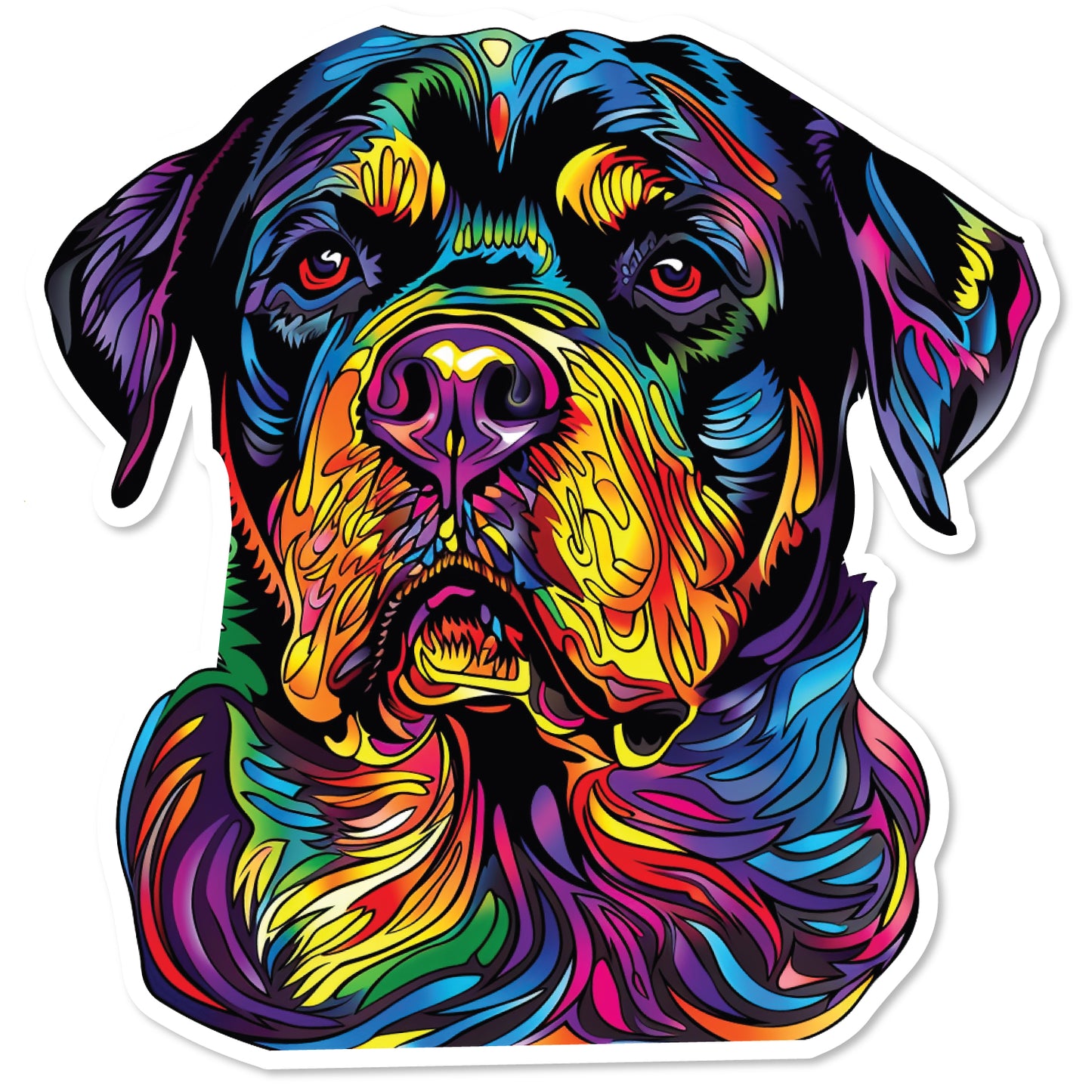 Colorful Dog Decals